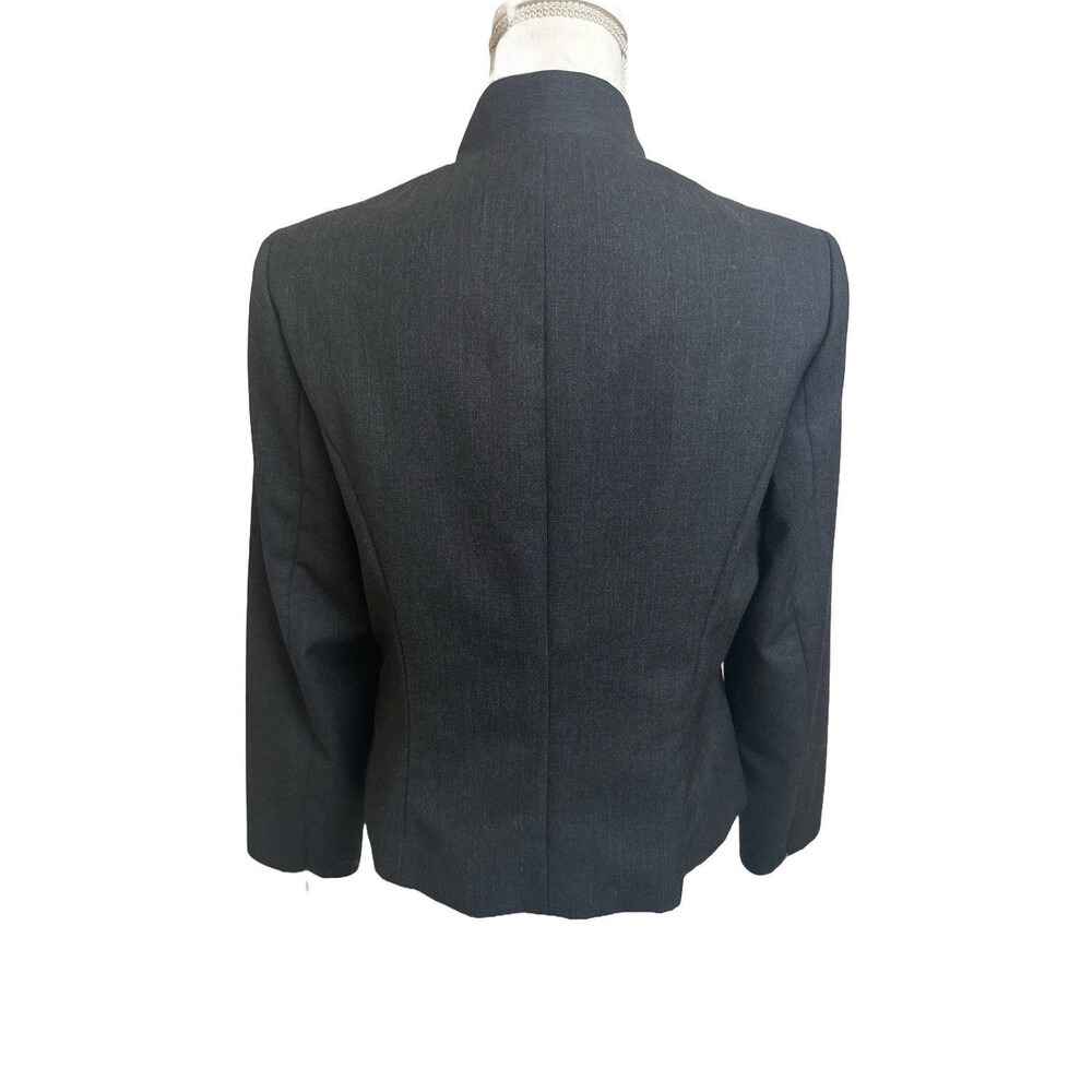 VTG Pendleton Women's 10 Dark Gray Zip Up Blazer Jacket Virgin Wool - Picture 7 of 8